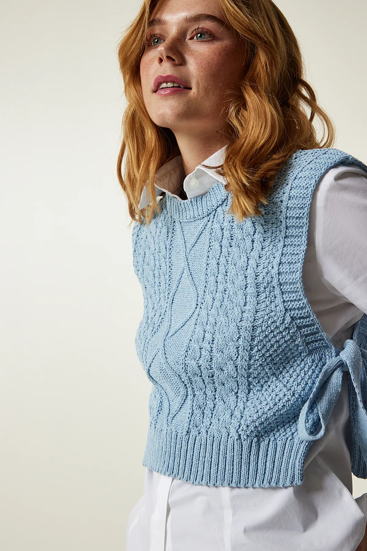 Happiness İstanbul  Strickweste - Blau - Regular Fit