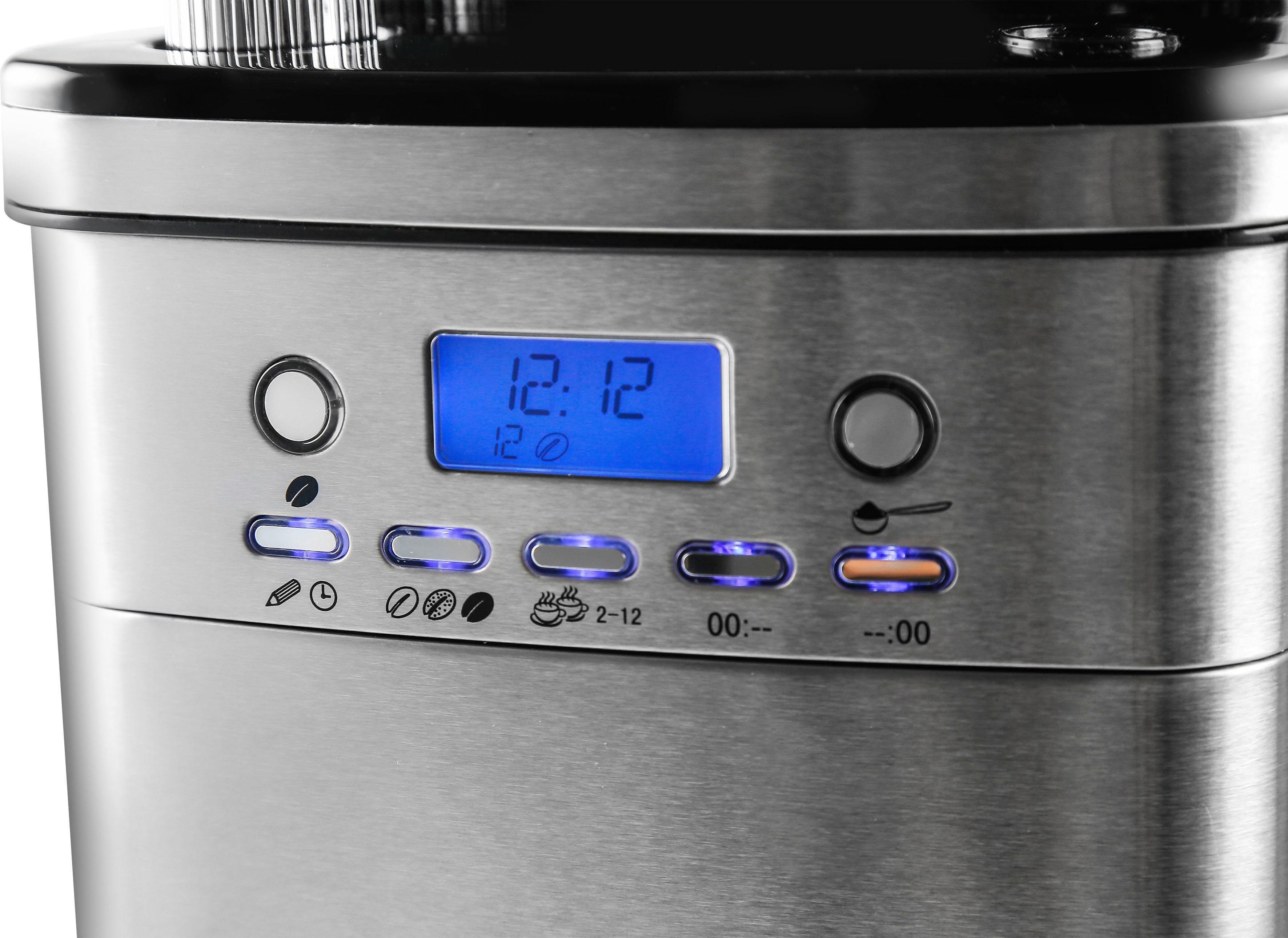 Privileg Kaffeemaschine mit Mahlwerk CM4266-A, 1,5l Kaffeekanne, Papierfilter 1x4, für ganze Bohnen oder gemahlenen Kaffee geeignet