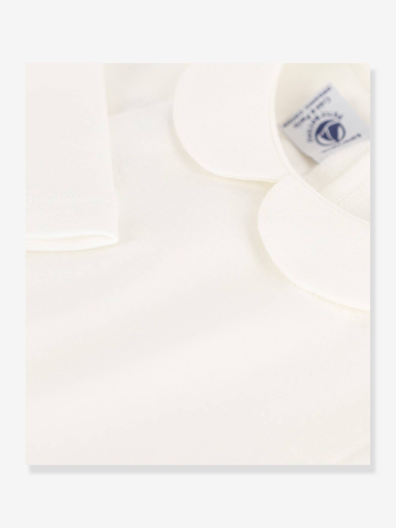 Tee-shirt manches longues coton PETIT BATEAU blanc