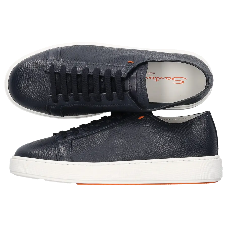 Santoni - Sneaker low 21430 Kalbsleder - blau