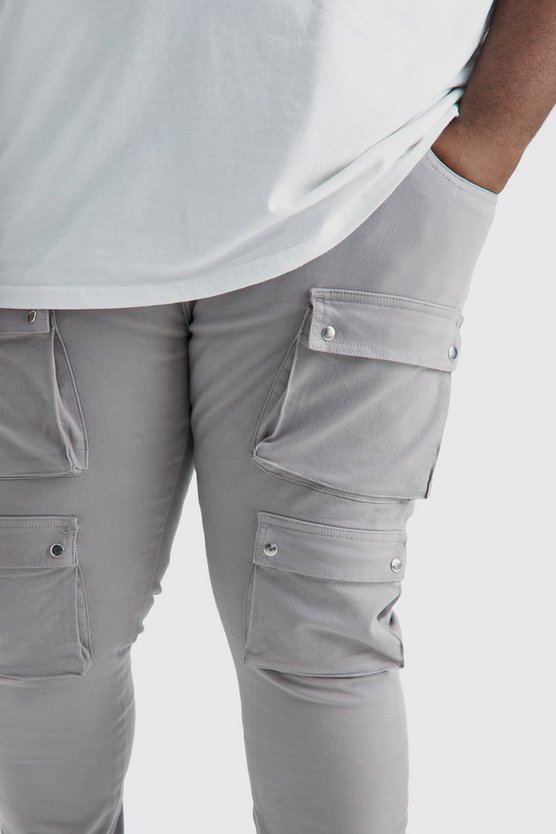 Plus Skinny Hose mit Cargo-Taschen