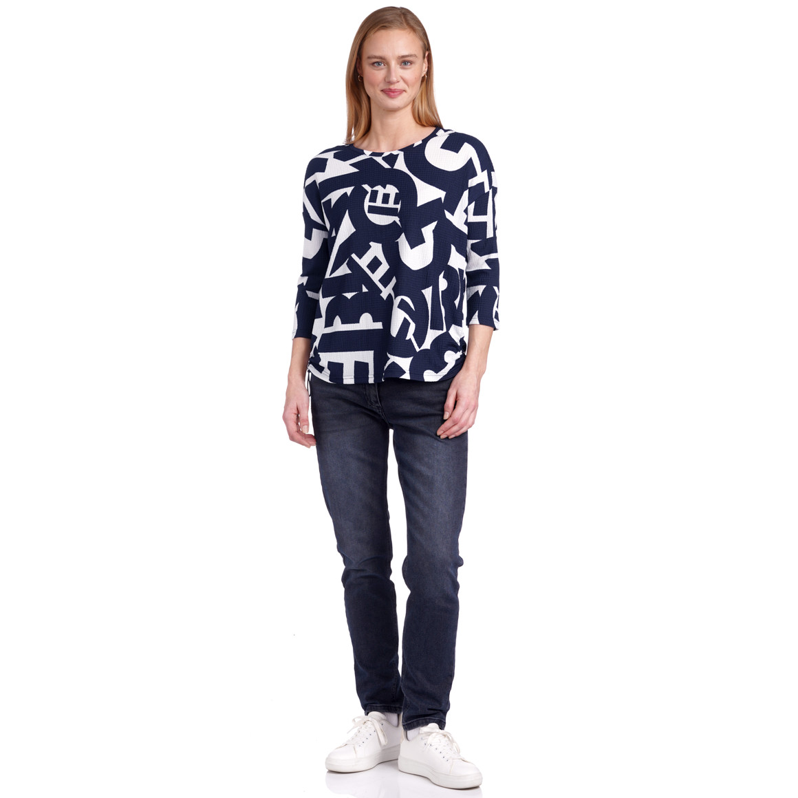 Damen Shirt mit Raffung