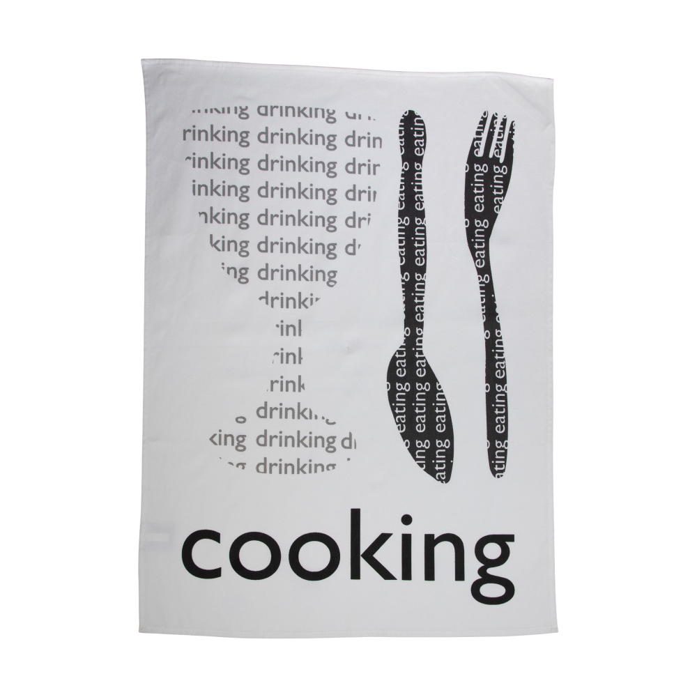 Geschirrtuch Newspaper schwarz
