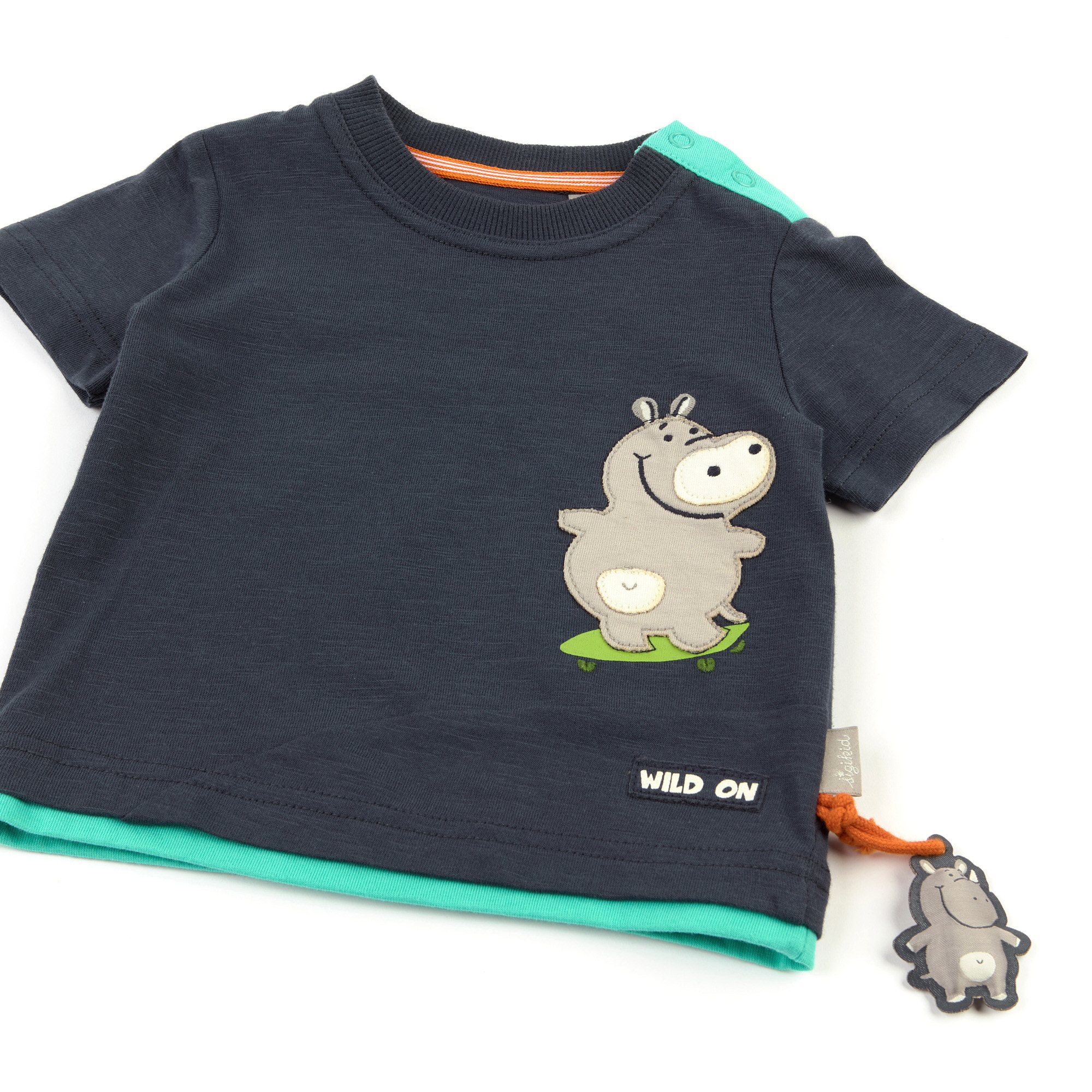Baby T-Shirt mit Nilpferd Motiv