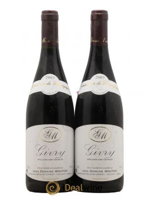 Givry Domaine Mouton 2003 - Lot de 2 Bouteilles