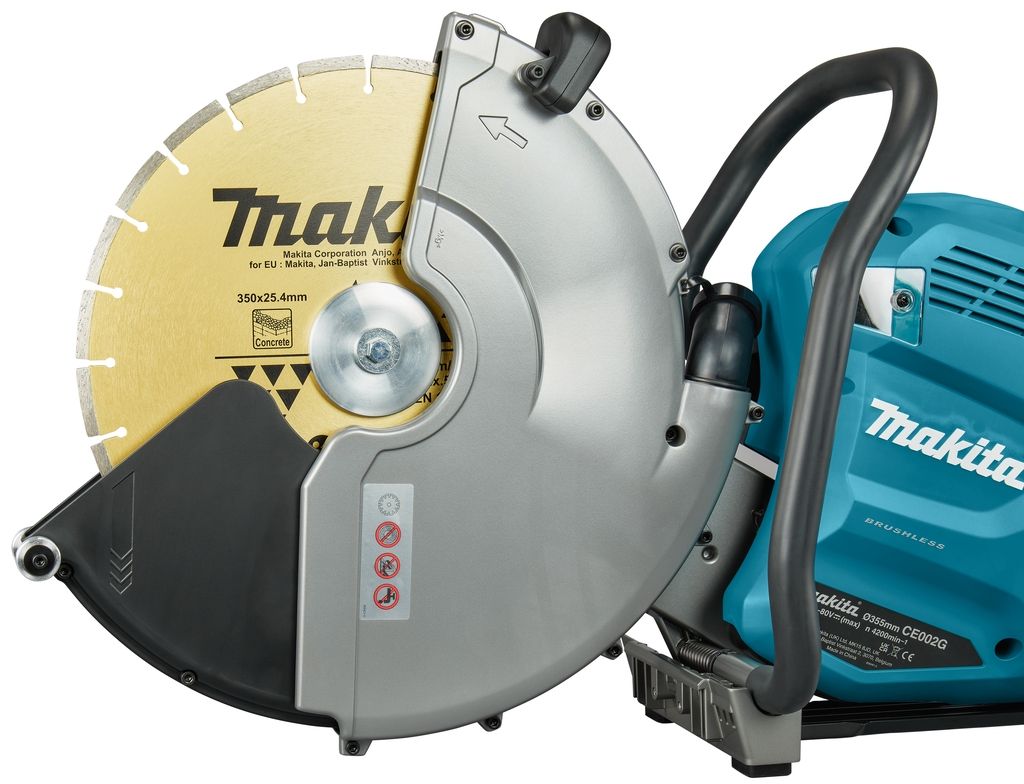 Fierăstrău circular Makita CE002GL204X 355 mm 2 x 40V Max 8.0Ah Li-Ion cu transmițător AWS