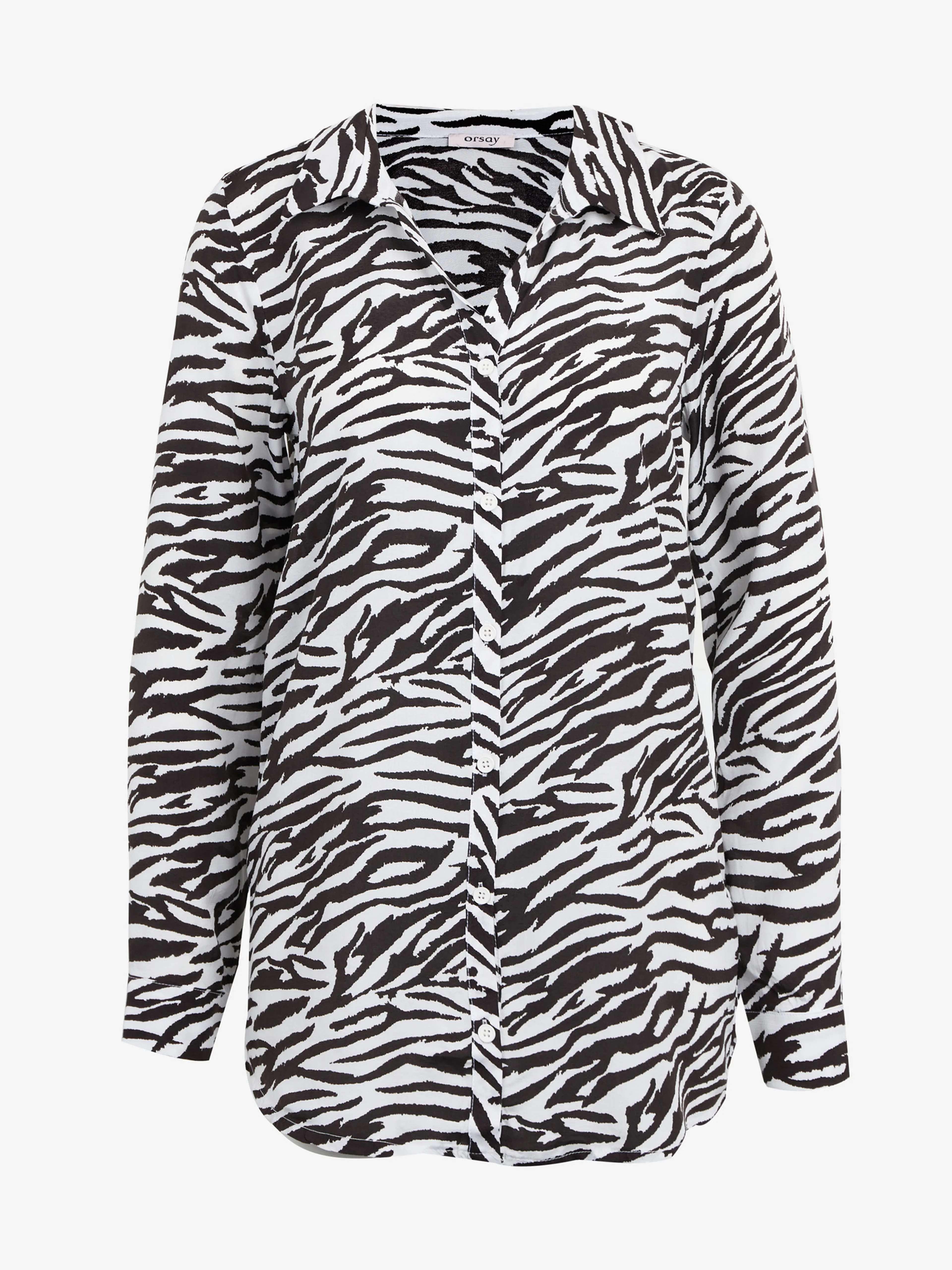 Weiße und schwarze Damenbluse ORSAY