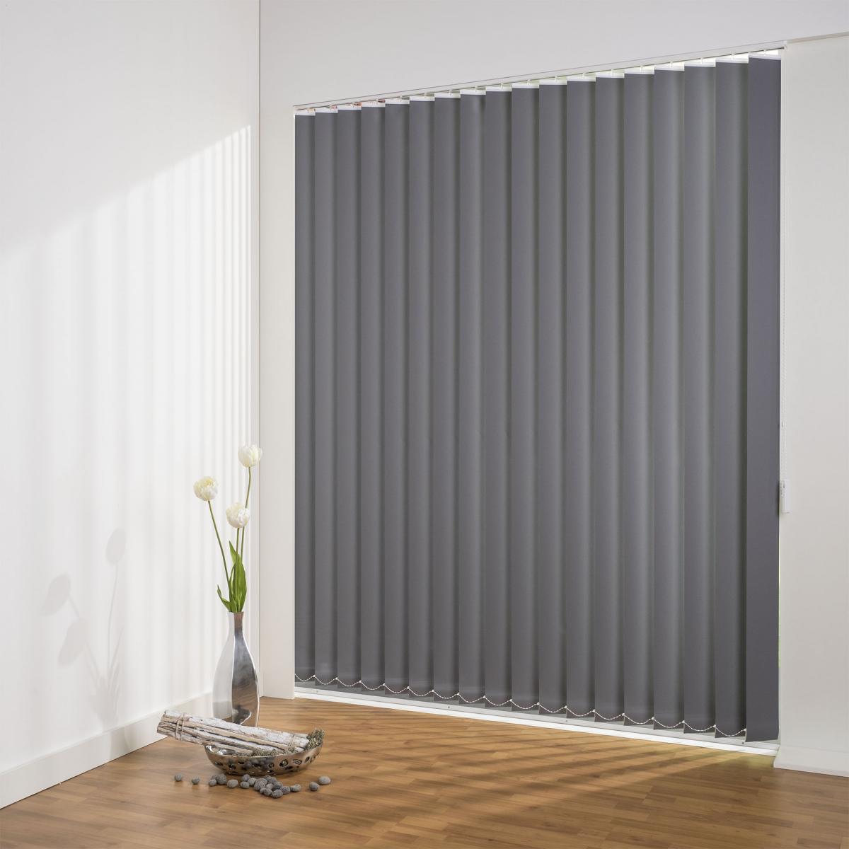Bella Casa Vertikalanlage Maß, 127 mm Lamelle, 180 x 180 cm, dunkelgrau