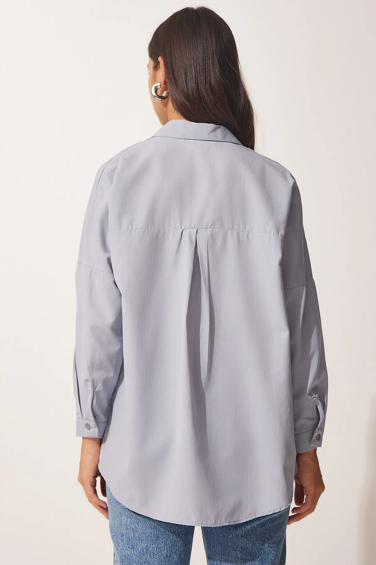 Happiness İstanbul  Hemd - Grau - Oversized