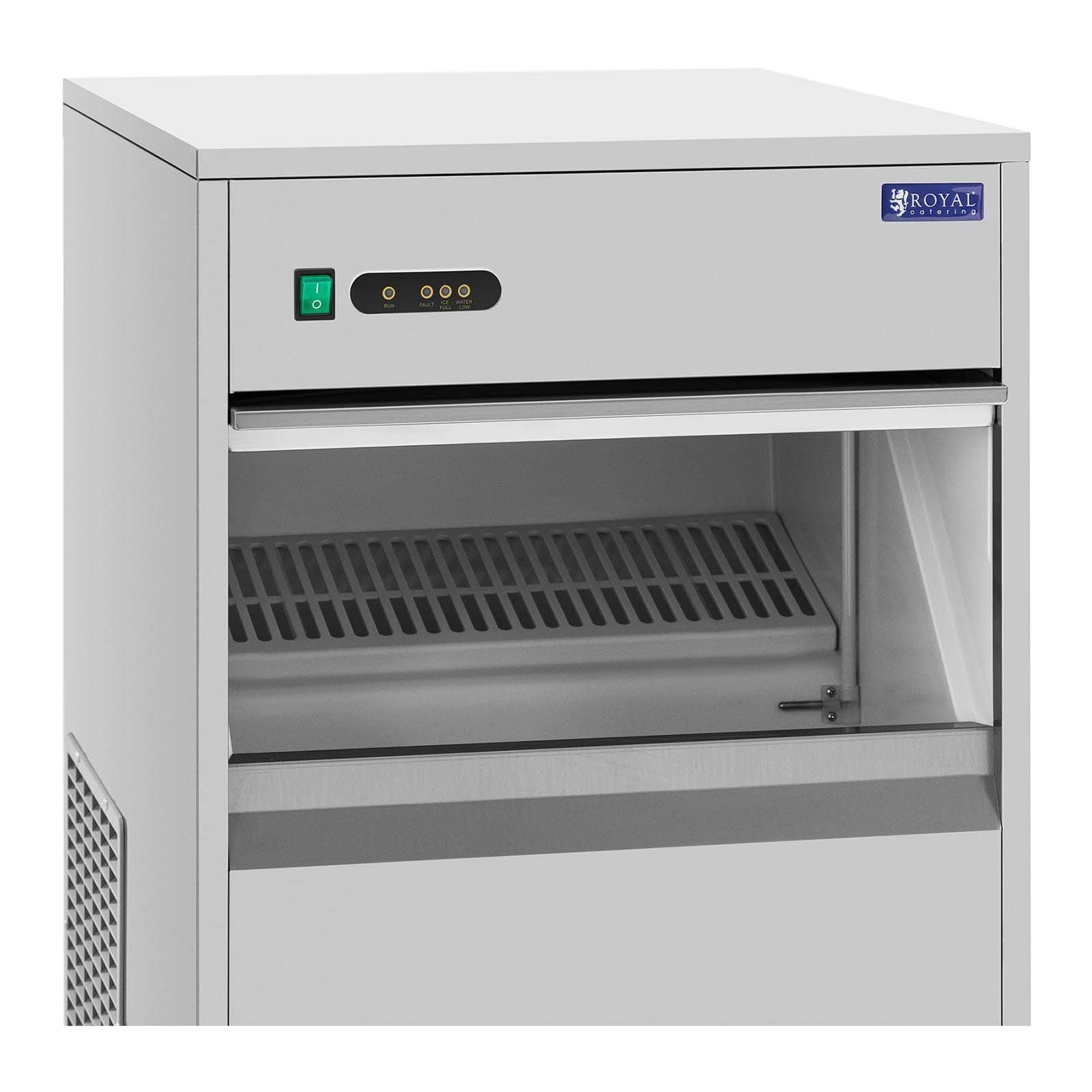 Royal Catering Eiswürfelmaschine Eiswürfelmaschine 50kg/24 h - 13kg Fassungsvermögen 350W Edelstahl
