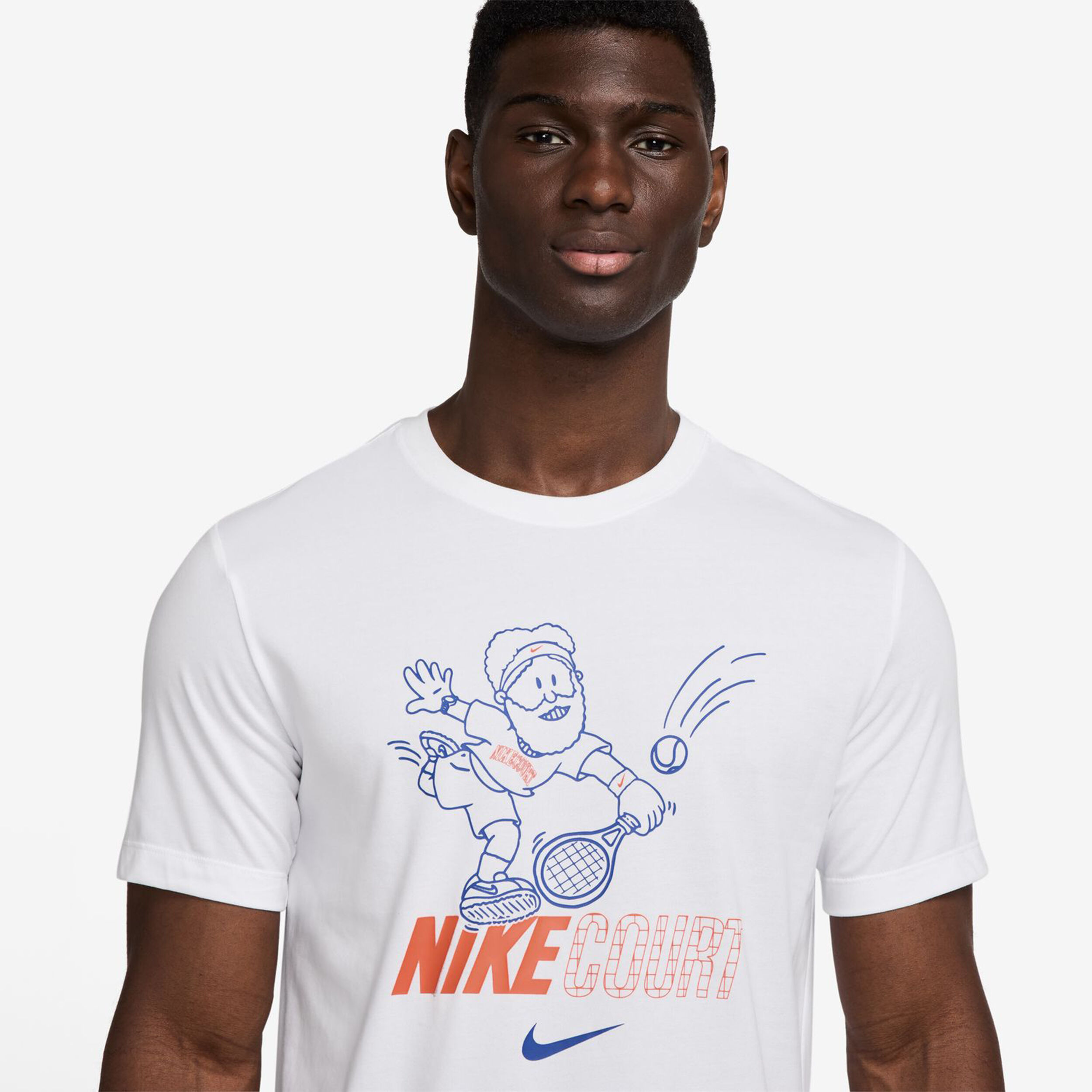 Court Dri-Fit T-Shirt Herren - Weiß, Mehrfarbig