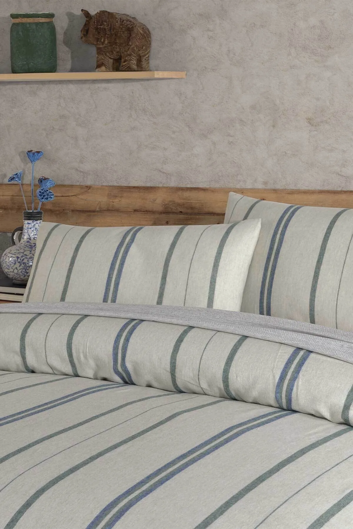 Elart  Bettbezug-Set für Doppelbett, Winter, Baumwolle, 4-teilig, Flanell, Melonigrün