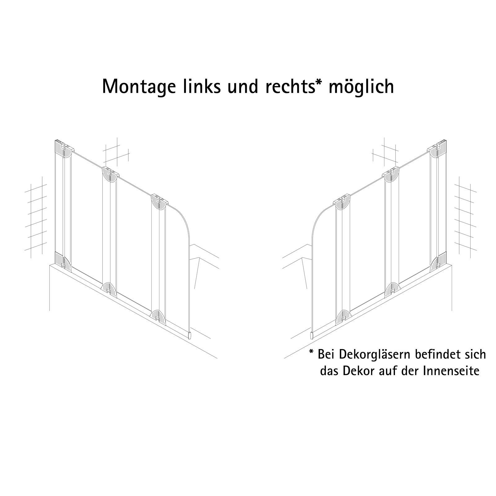Schulte Badewannenaufsatz Komfort, 3 mm Sicherheitsglas, (2 tlg), BxH: 125 x 140 cm