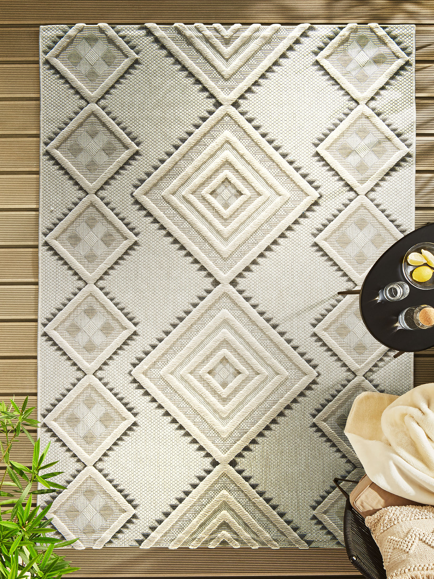 Dominical Outdoor-Teppich, Creme