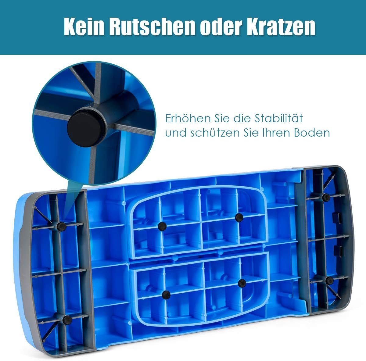 KOMFOTTEU Stepper Aerobic Steppbrett, mit 2 Stufen, bis 250 kg Belastbar