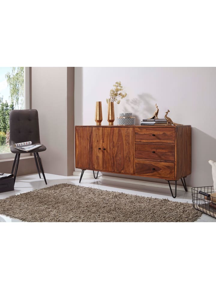 KADIMA DESIGN Sideboard WL5.629 Massivholz 145x75x40 cm Landhaus Kommode, günstig kaufen onesize