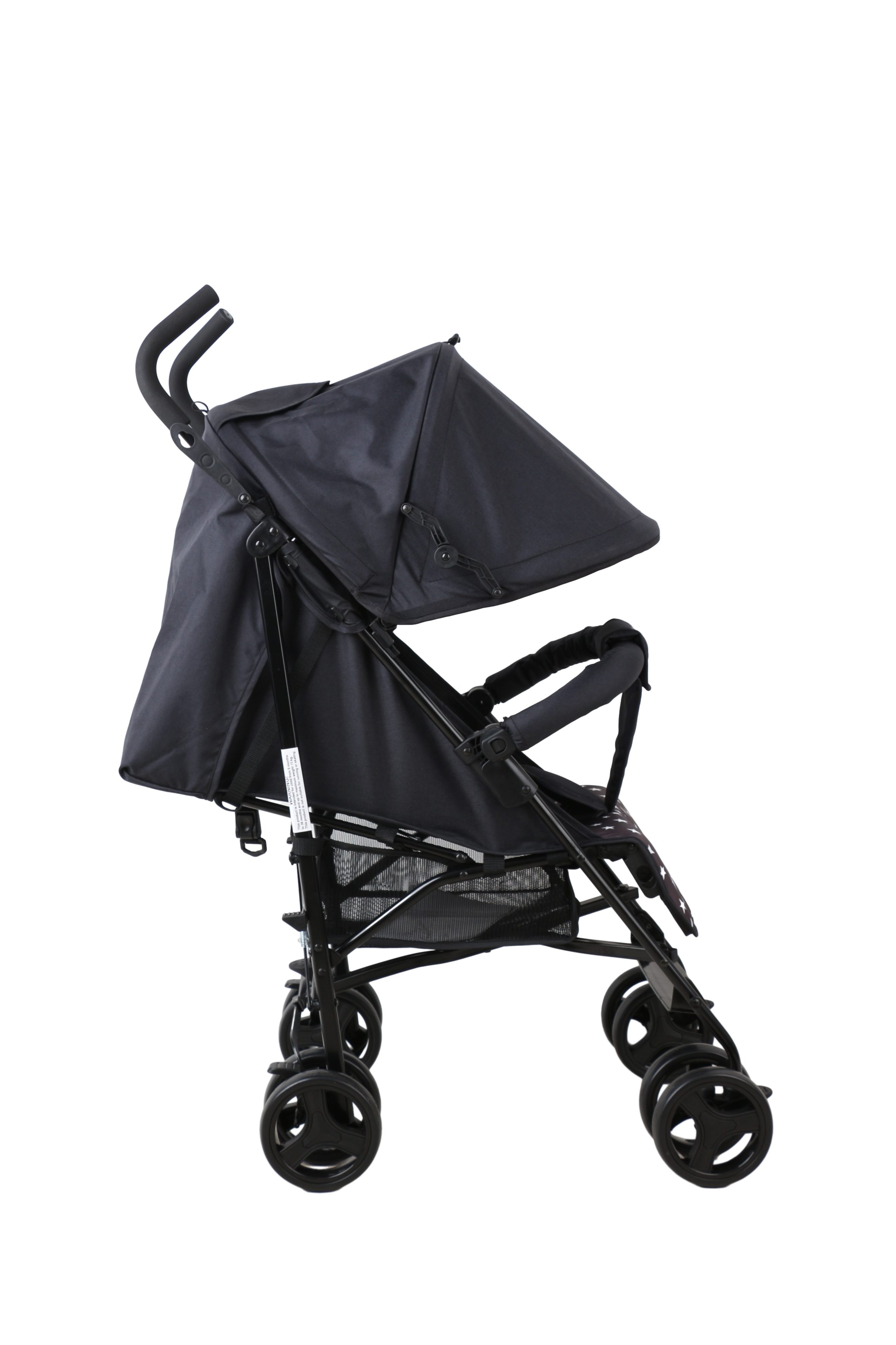 Yalion Kinder-Buggy Kinderwagen Buggy Reisebuggy Klein Zusammenklappbar bis 15kg, Schwarz