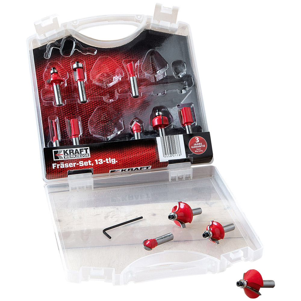 Kraft Werkzeuge Fräser-Set - 13tlg.