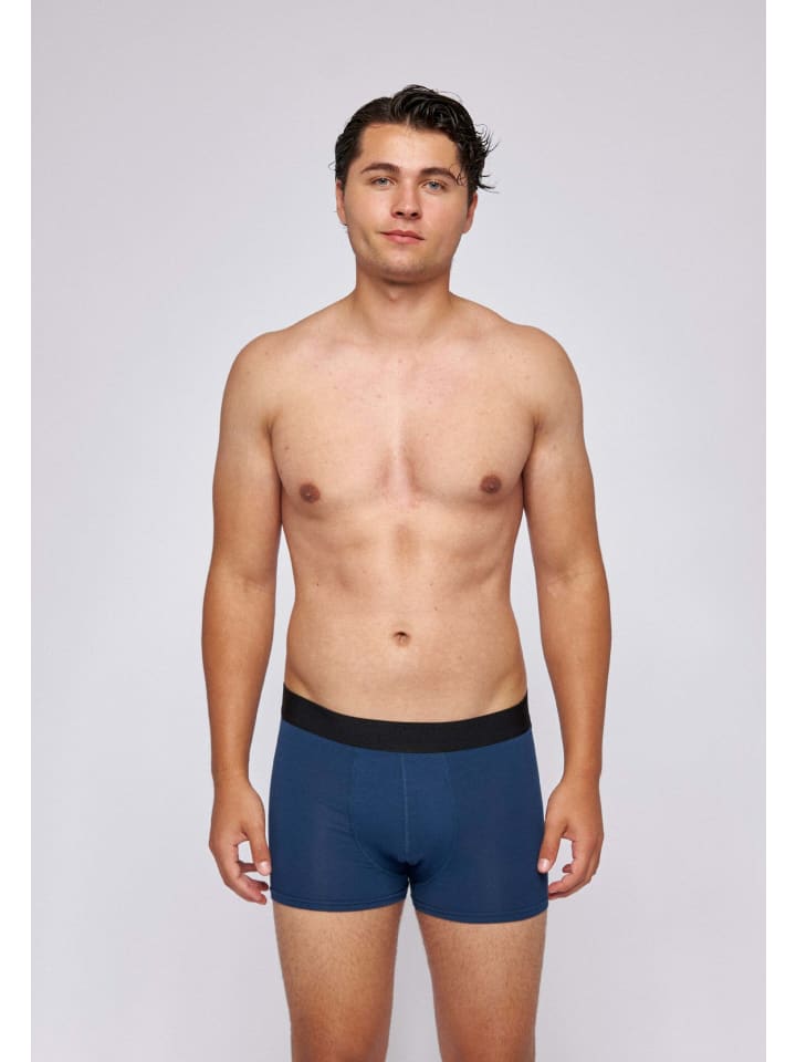 SNOCKS Boxershorts ohne Logo aus Bio-Baumwolle 6 Stück in Blau günstig kaufen