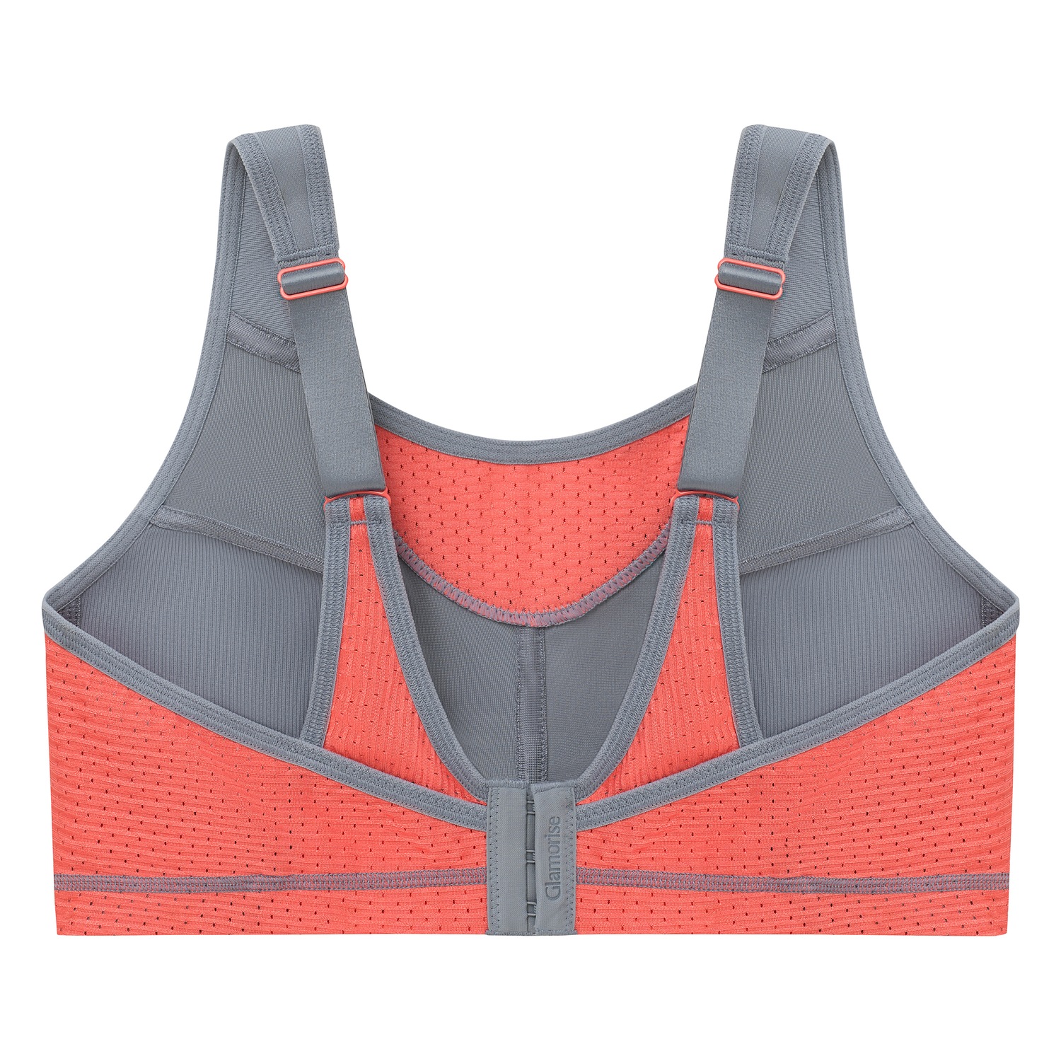 Elite Sport-Bustier mit bestem Halt - Grau/Koralle