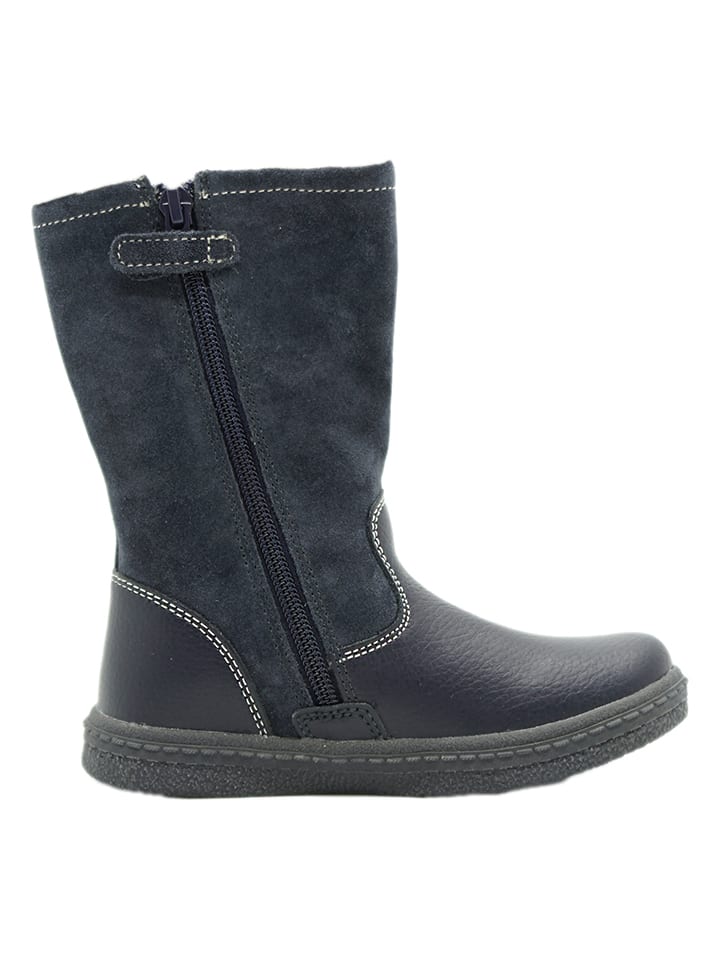 lamino Leder-Boots in Dunkelblau günstig kaufen