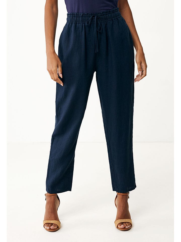 Mexx Leinen-Hose in Dunkelblau günstig kaufen