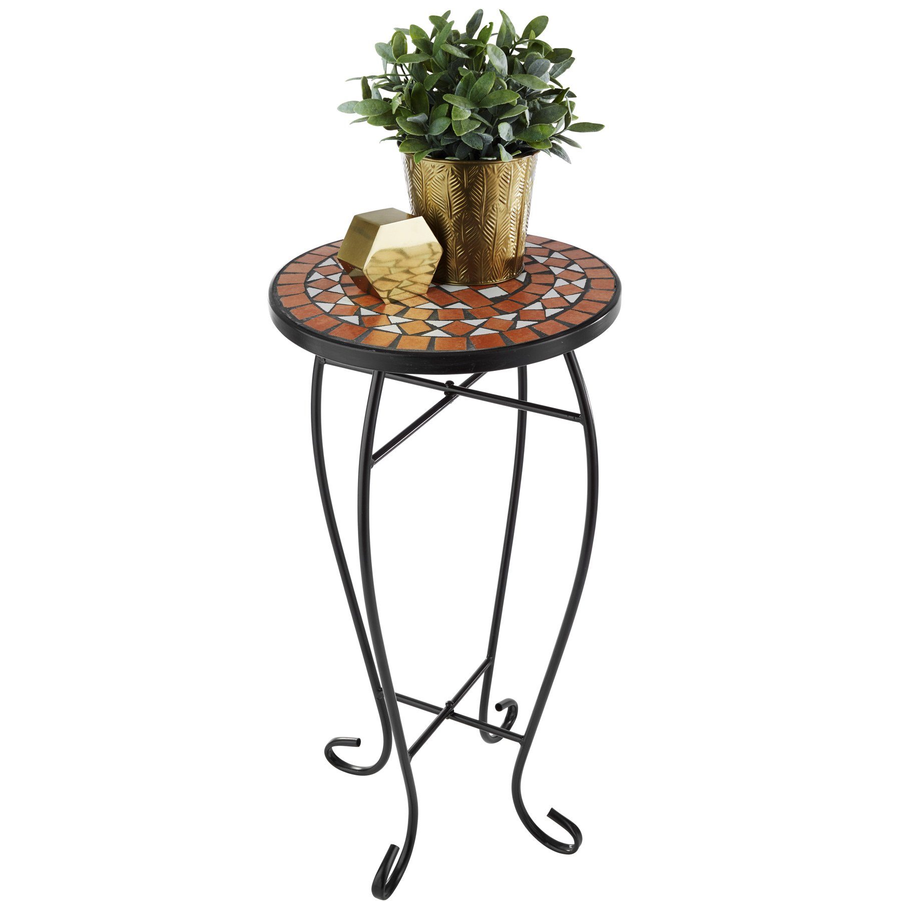tectake Balkonhängetisch Balkontisch Blumenhocker mit Mosaikmuster (1-St., 1 tlg)