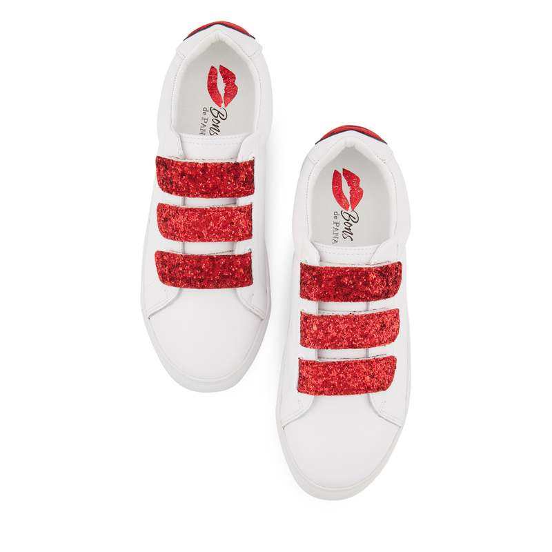 Baskets en cuir Edith back lips