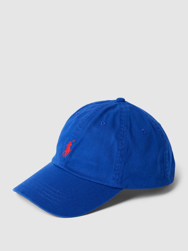 Basecap mit Logo-Stickerei und verstellbarem Riegel in royalblau