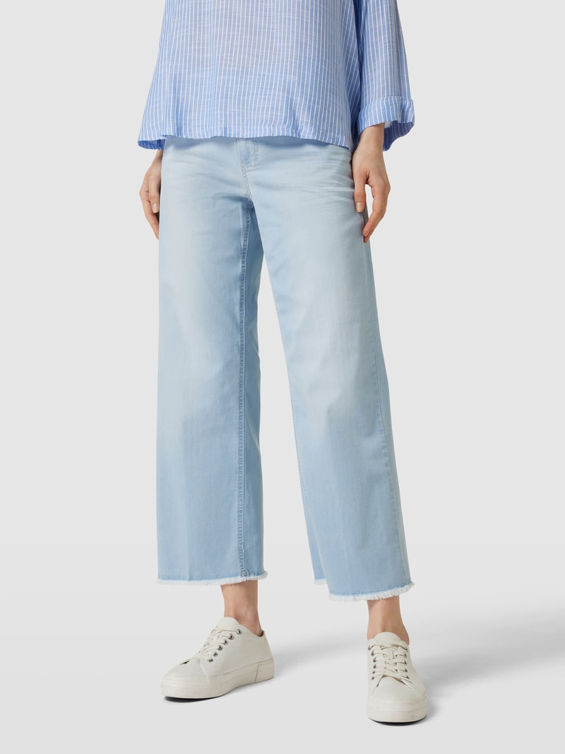 Jeans im 5-Pocket-Design Modell 'LINN FRINGE' in hellblau