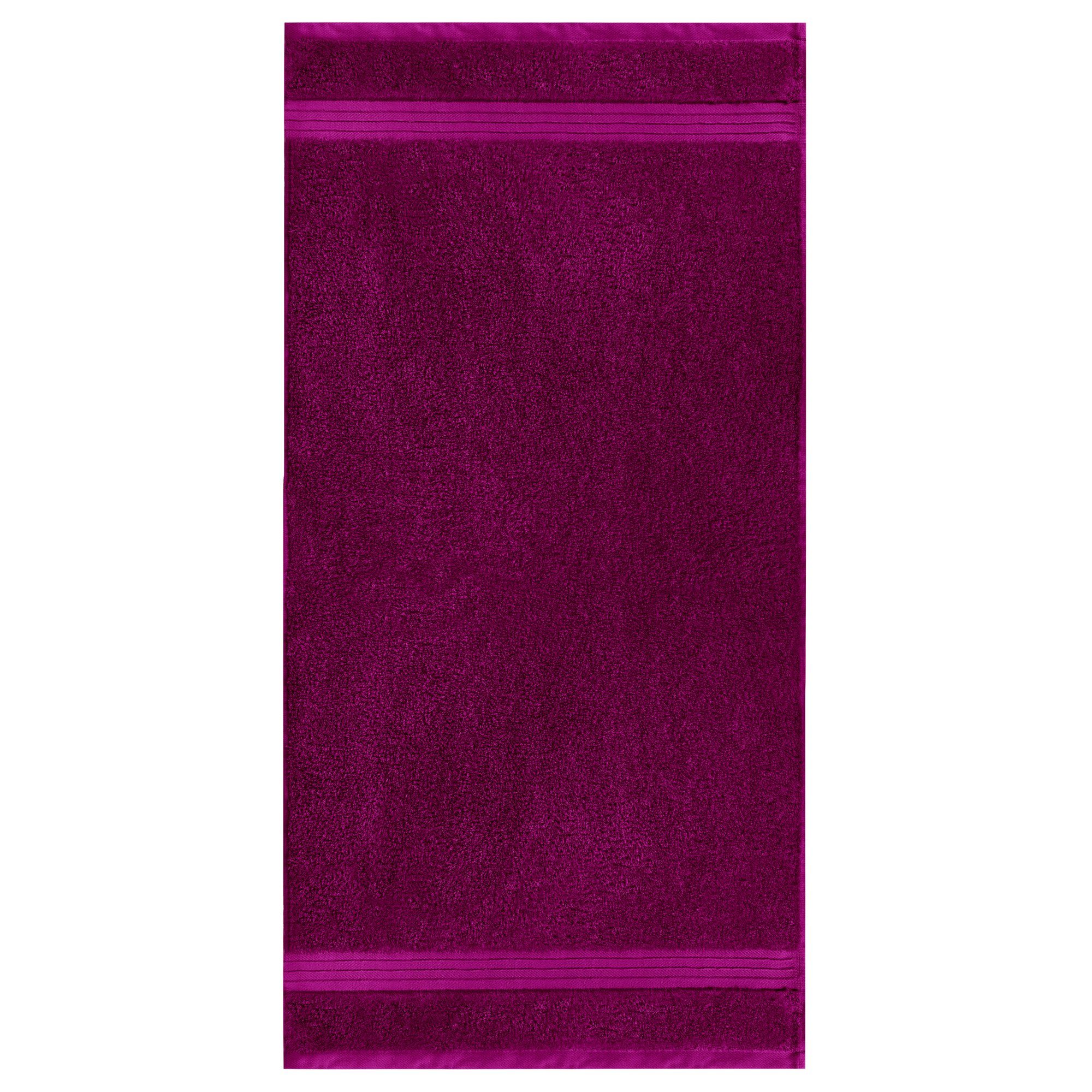 Lashuma Duschtuch Linz, Frottee (1-St), Hochwertiges Duschhandtuch Lila 70x140 cm