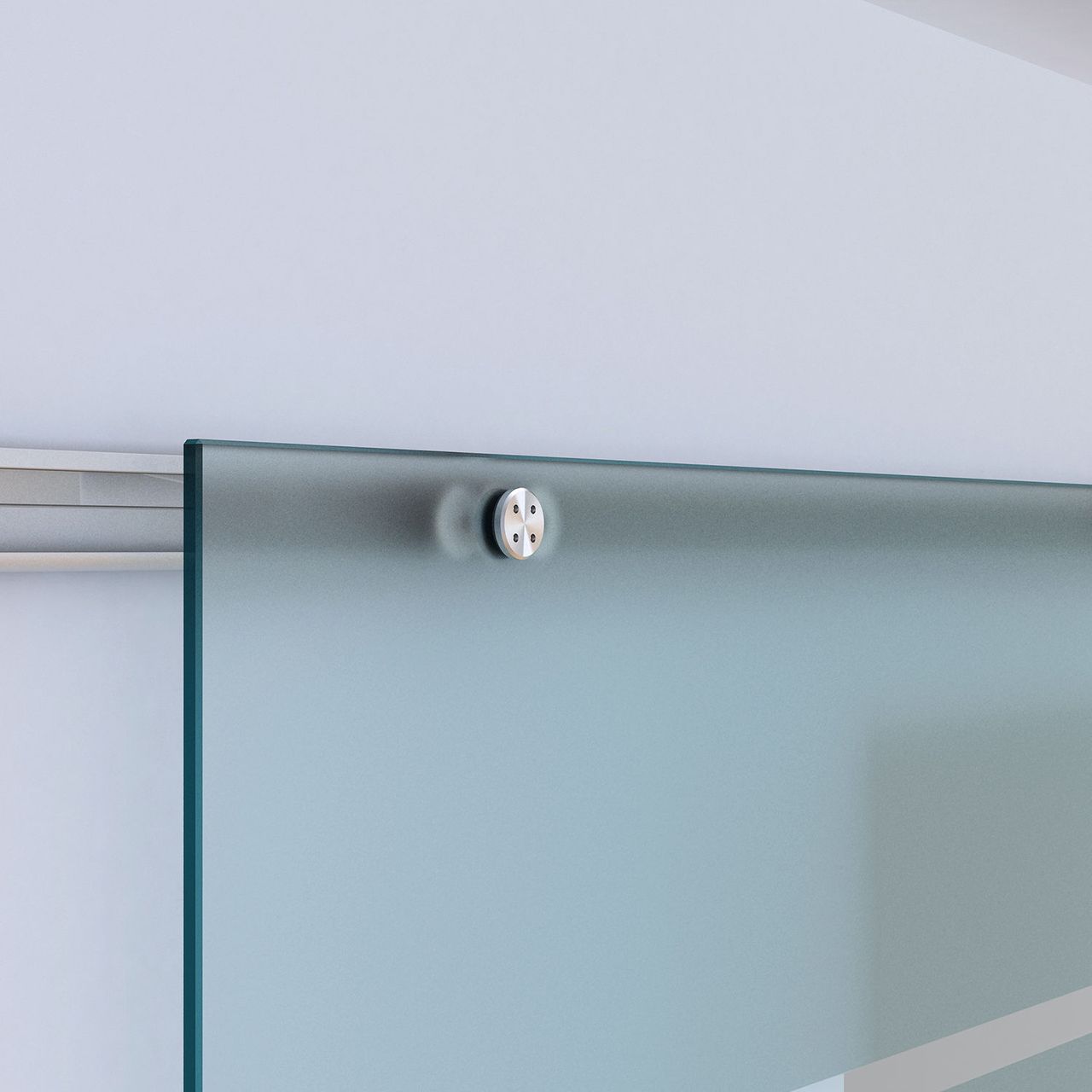 HOMCOM Glasschiebetür Schiebetür Glastür Zimmertür teilsatiniert 775 / 900 / 1025 x 2050 mm