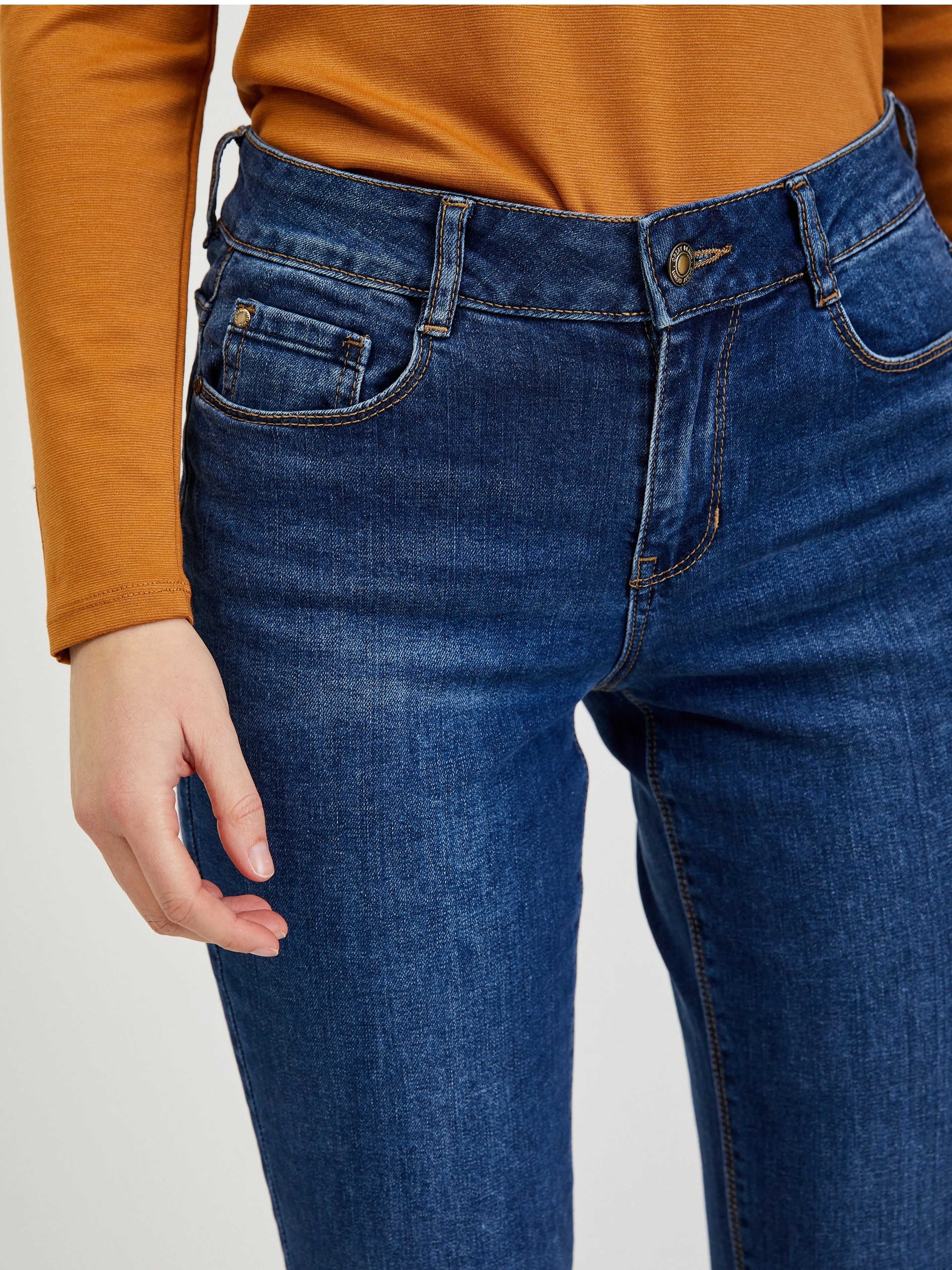 Dunkelblaue Damenjeans Straight Fit ORSAY