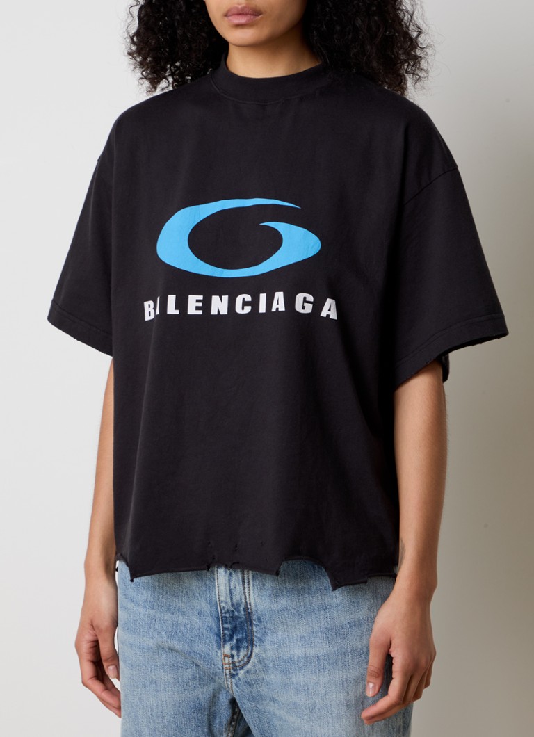 Μπλούζα με τύπωμα λογότυπου Balenciaga