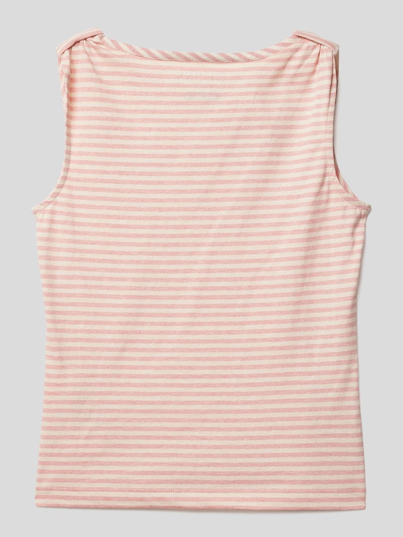 Top mit Label-Stitching in hellrosa