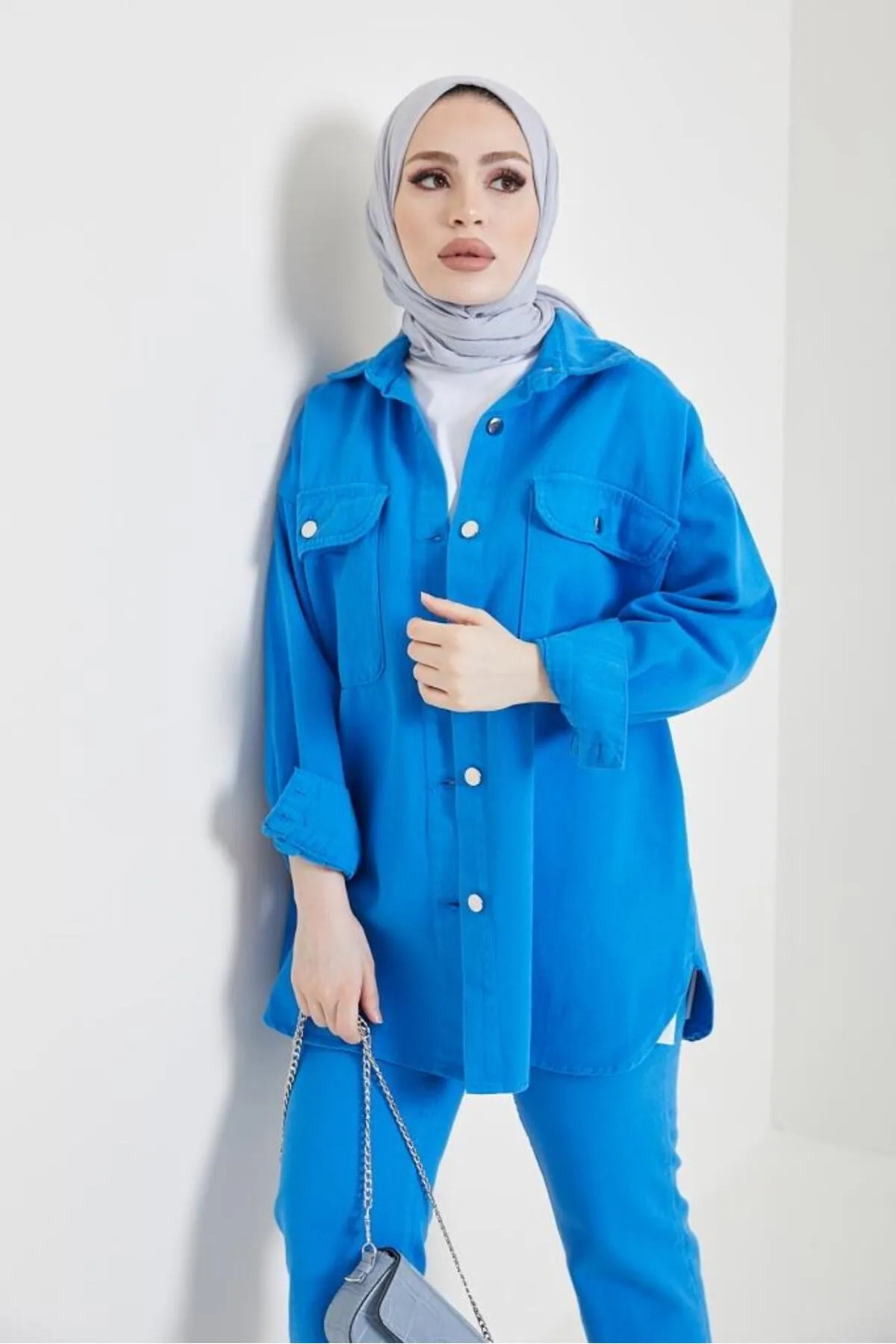 benguen  8175 Jacke Hose Hijab Double Denim Anzug Saks