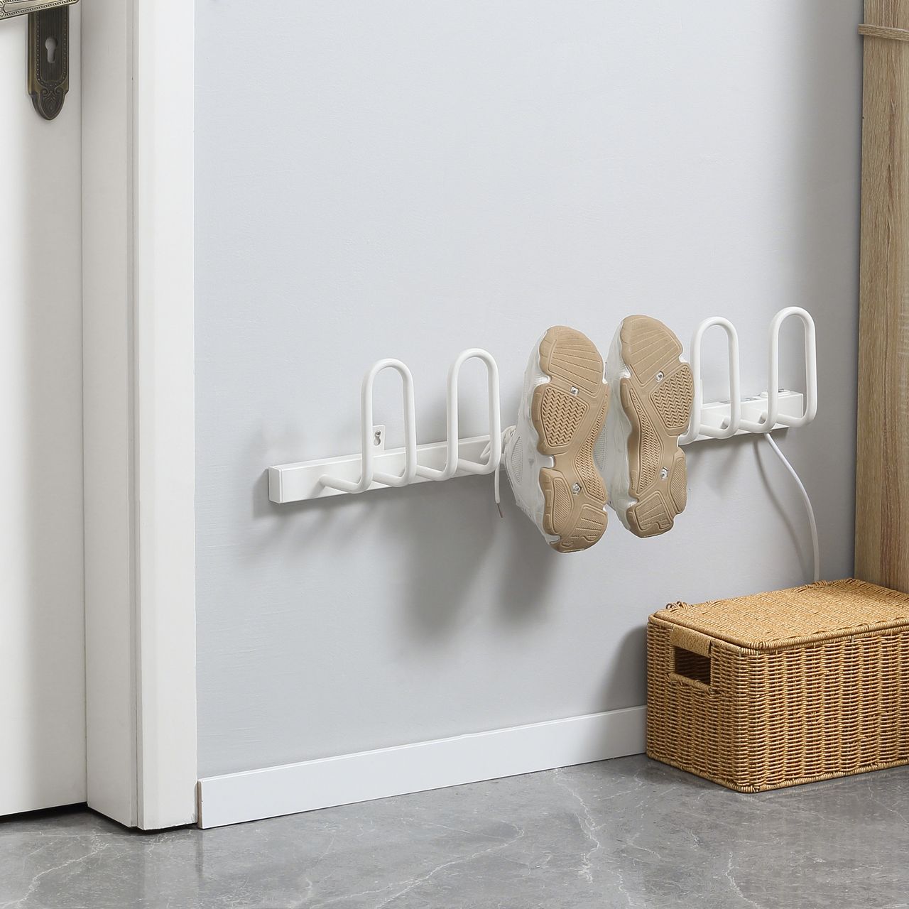 HOMCOM 60 W Elektrischer Schuhtrockner für 3 Paar Schuhe Wandmontage Haushalt