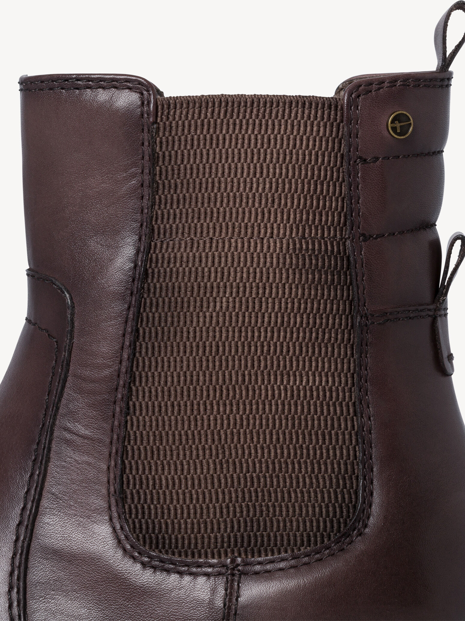 Bottine Chelsea en cuir - marron