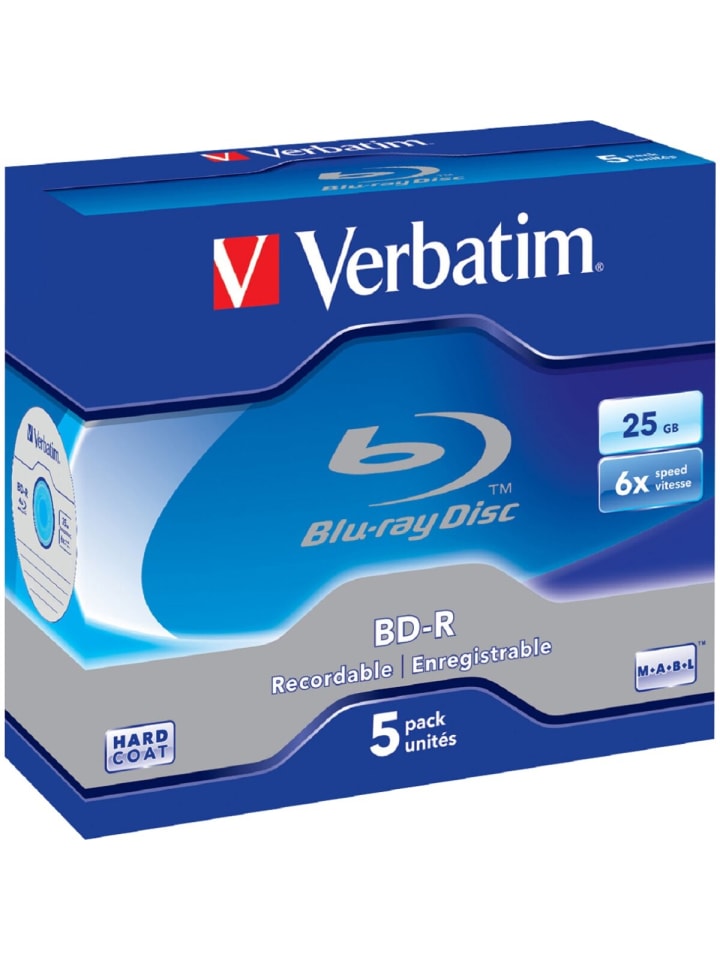 COFI 1453 Verbatim BD-R 25GB/1-6x Jewelcase (5 Disc) in Blau günstig kaufen onesize