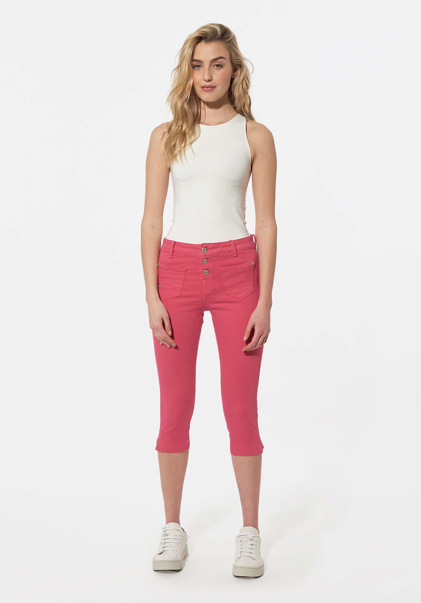 LOLI   Corsaire/Pantacourt slim fushia Femme