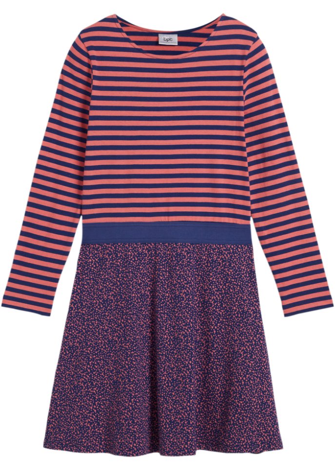 Mädchen Langarm-Jerseykleid