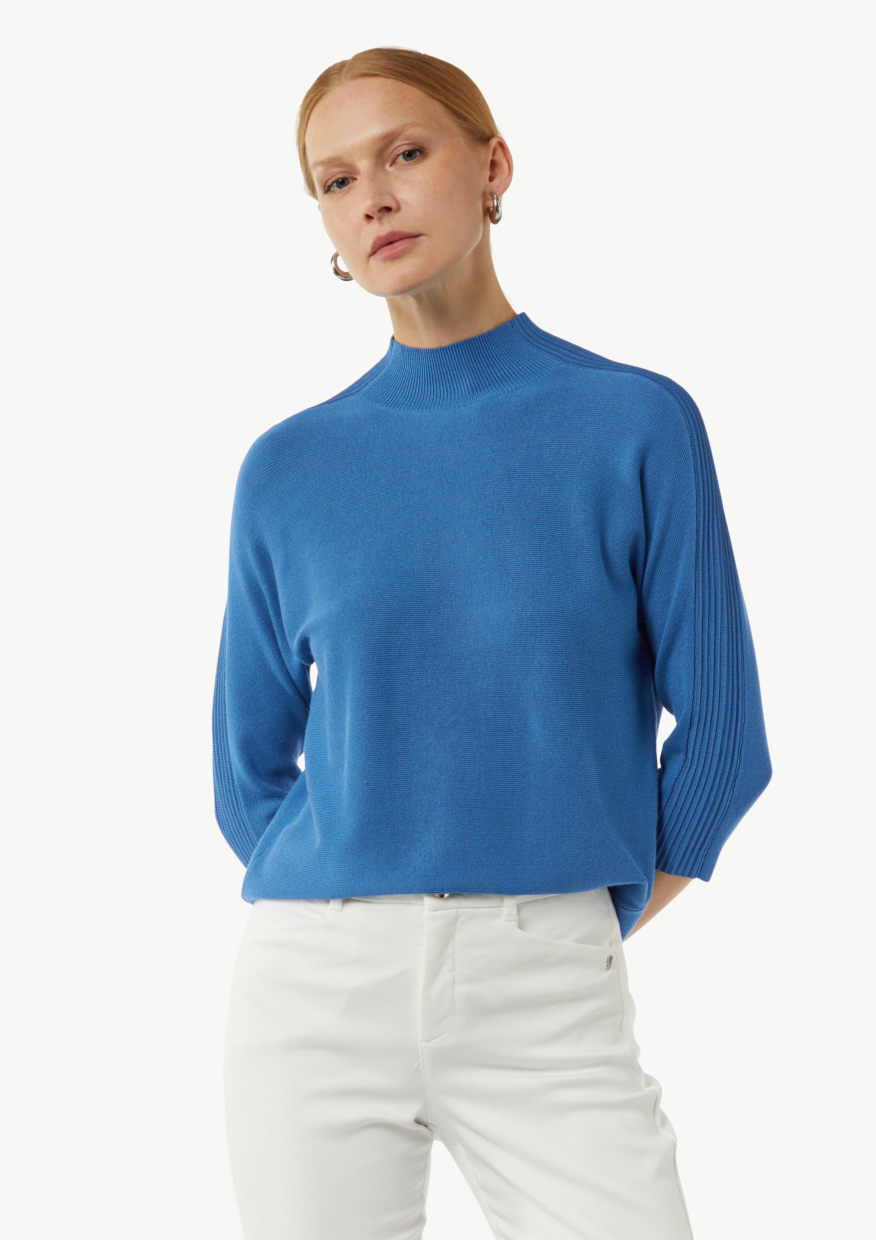 Feiner Strickpullover mit Turtleneck - royalblau