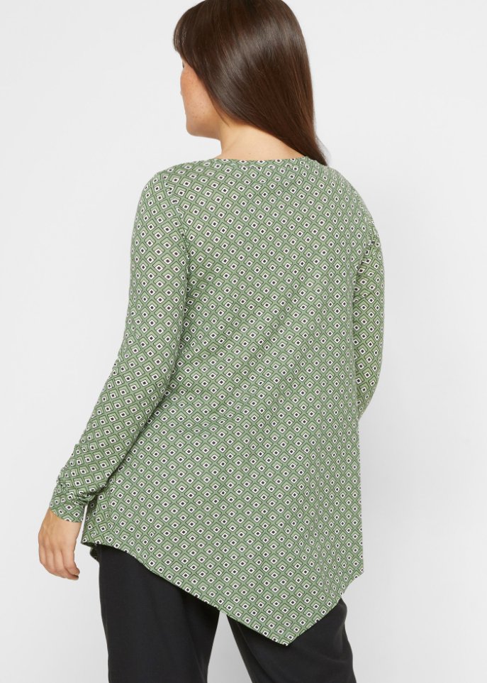Langarmshirt mit Zipfelsaum