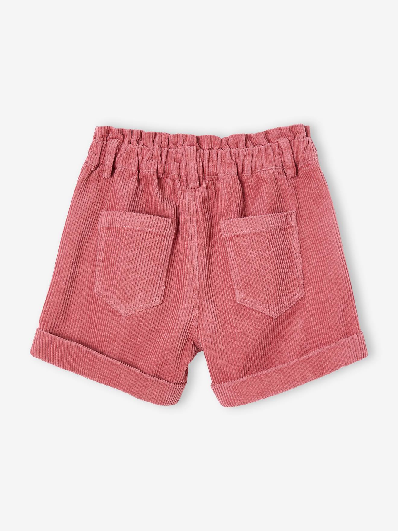 Vertbaudet Mädchen Paperbag-Shorts - tannengrün