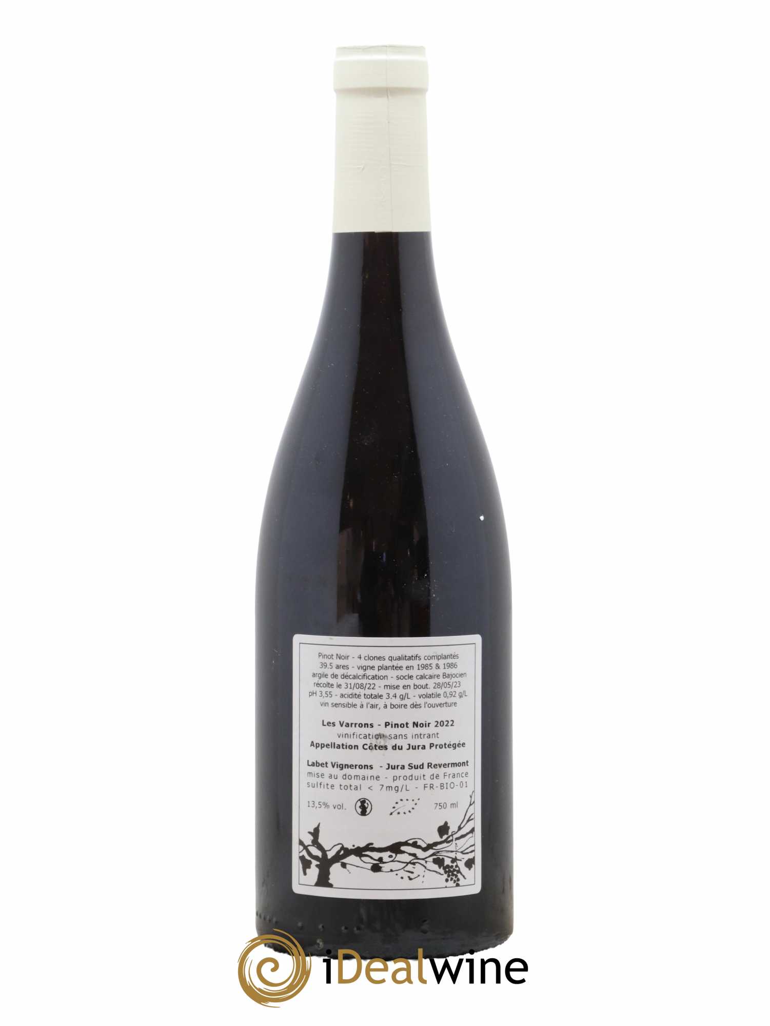 Côtes du Jura Pinot Noir Les Varrons Labet (Domaine)  2022 - Lot de 1 Bouteille