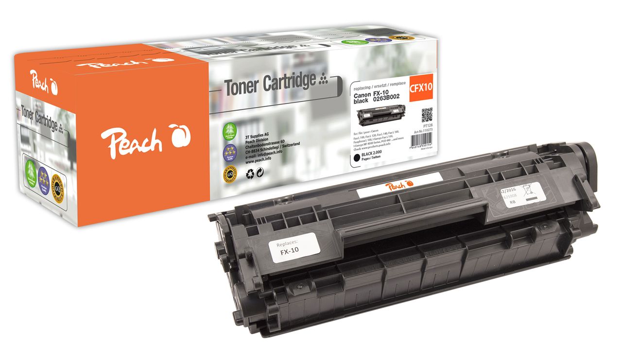 Peach Tonermodul schwarz ersetzt Canon FX-10