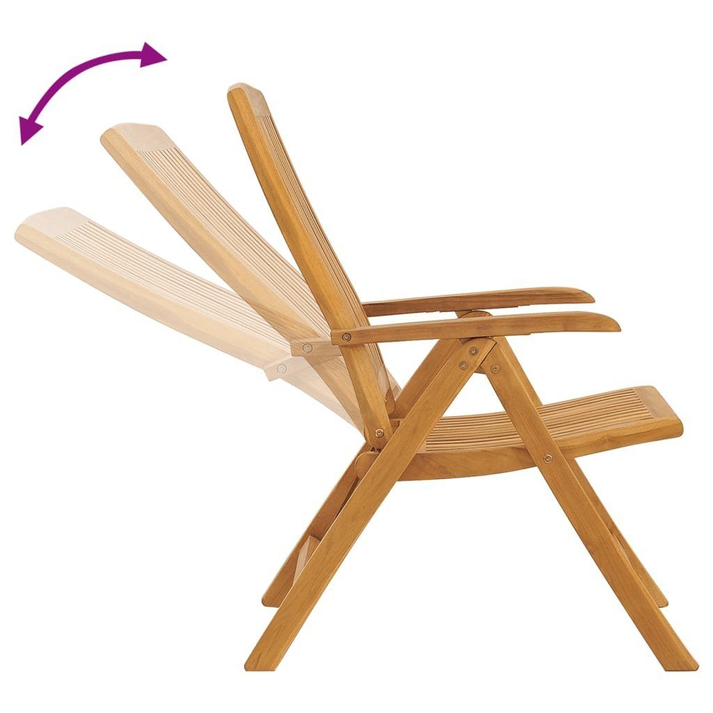 vidaXL Garten-Essgruppe 5-tlg. Garten-Essgruppe Massivholz Teak, (5-tlg)