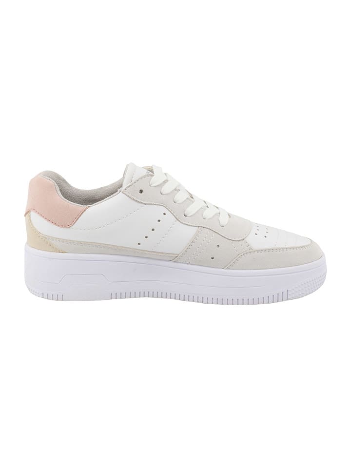 Tom Tailor Sneakers in Weiß/ Beige/ Rosa günstig kaufen