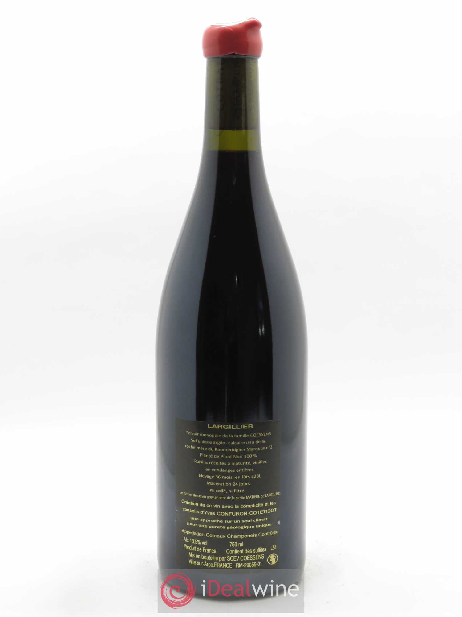 Coteaux Champenois Largillier Vendange Entière Jérome Coessens  2018 - Lot de 1 Bouteille