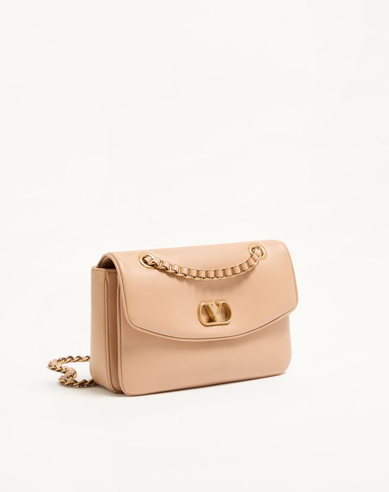 Bolsa Valentino Garavani Djuna com corrente média em couro napa